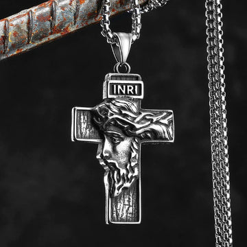 3D Jesus Cross Amulets Stainless Steel Necklaces