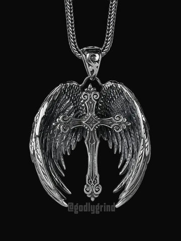 Angelic Cross Necklace – Symbol of Faith, Protection & Freedom