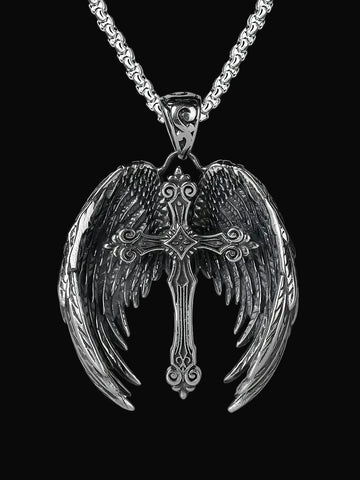 Angelic Cross Necklace – Symbol of Faith, Protection & Freedom