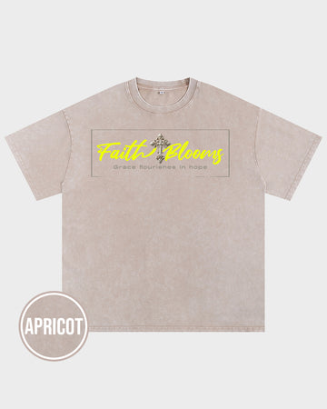 Faith Blooms Acid Wash Tshirt - Godlygrind