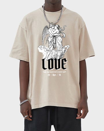 Cupid and Psyche The Lovers Wash Tshirt - Godlygrind