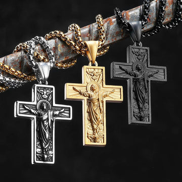Delicate Jesus Cross Stainless Steel Necklaces