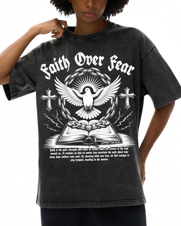 Faith Over Fear Christian T-Shirt Godly Grind Apparel