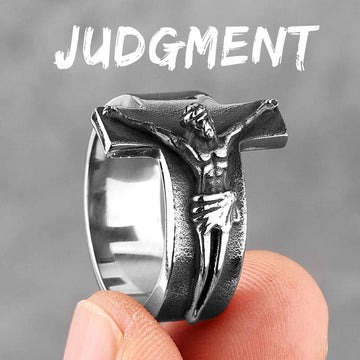 Godly Grind Cross Faith Ring The Totem of Faith Cast by the Image of Jesus