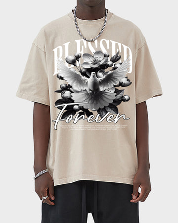 Blessed Forever Acid Wash Tshirt - Godlygrind