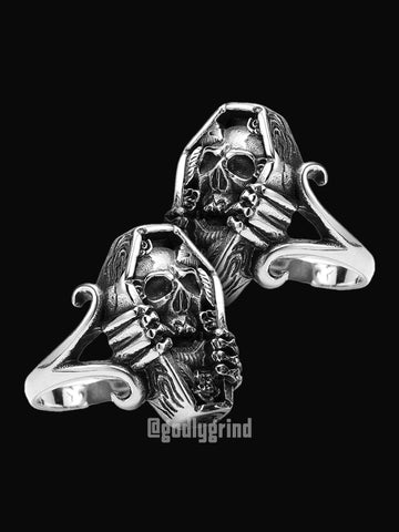 Mummy Skull Coffin Rings