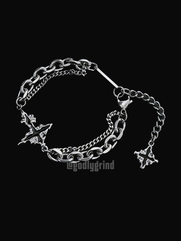 Retro Flame Cross Bracelet