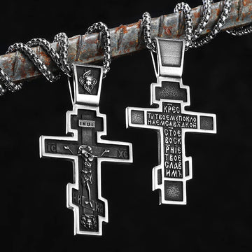 Simple Cross Jesus Amulets Stainless Steel Necklaces