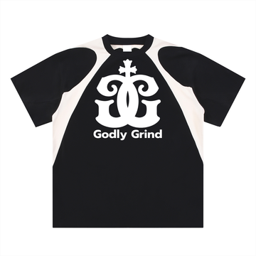 Contrast Panel Cotton T-Shirt - Godlygrind