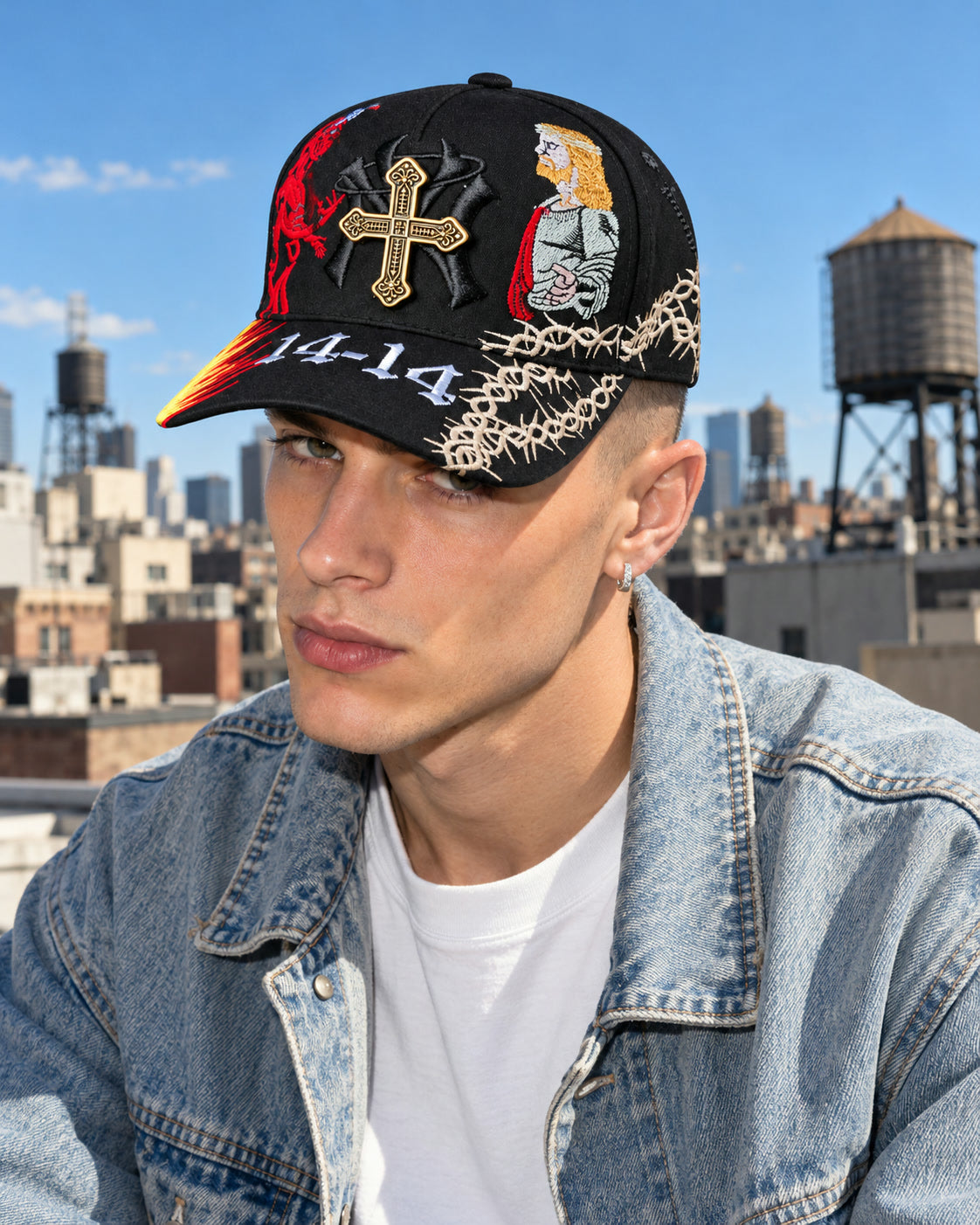 14:14 Thorns Cross Cap - On model