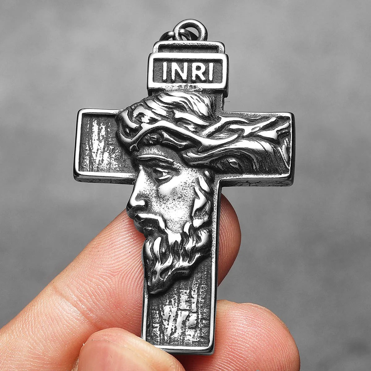 3D Jesus Cross Amulets Stainless Steel Necklaces