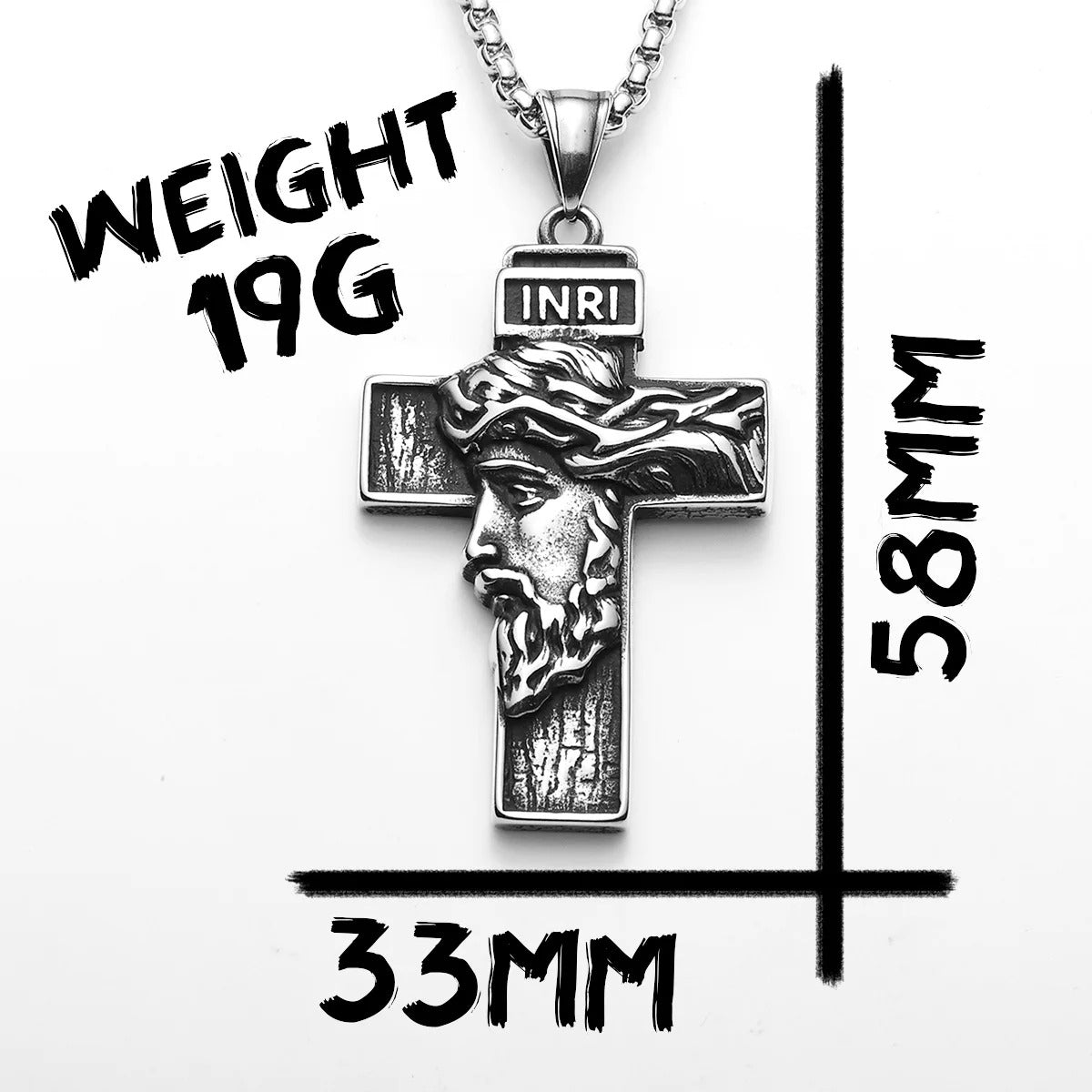 3D Jesus Cross Amulets Stainless Steel Necklaces