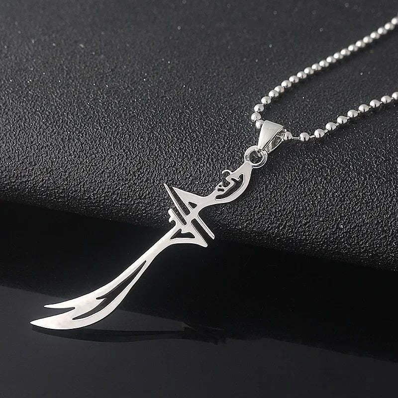 Zulfikar Sword Stainless Steel Dangle Necklace - Godlygrind