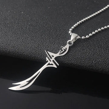 Zulfikar Sword Stainless Steel Dangle Necklace - Godlygrind