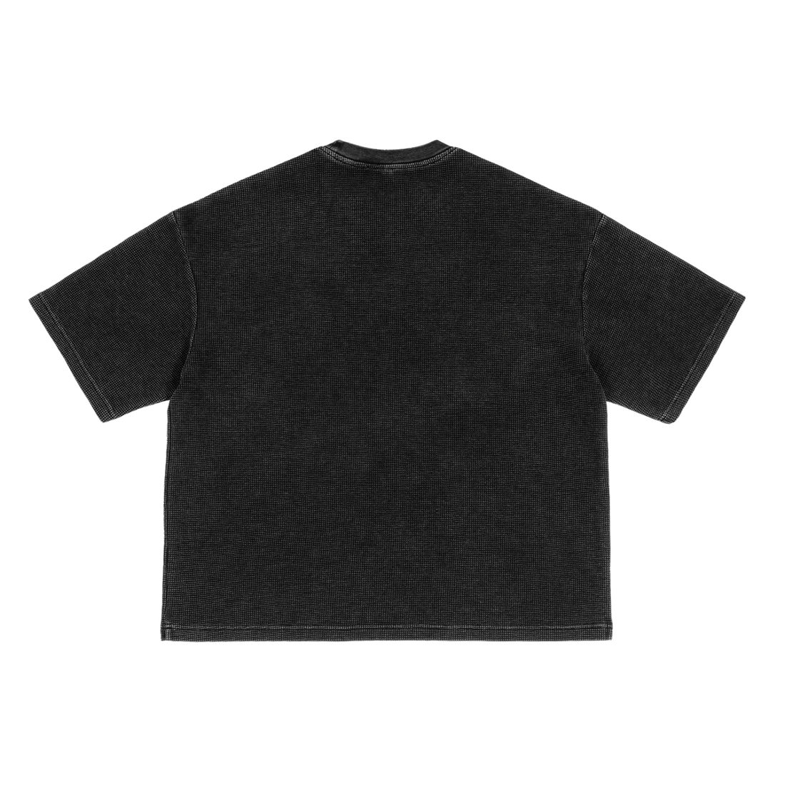 Waffle-Texture Washed Boxy T-Shirt - Godlygrind