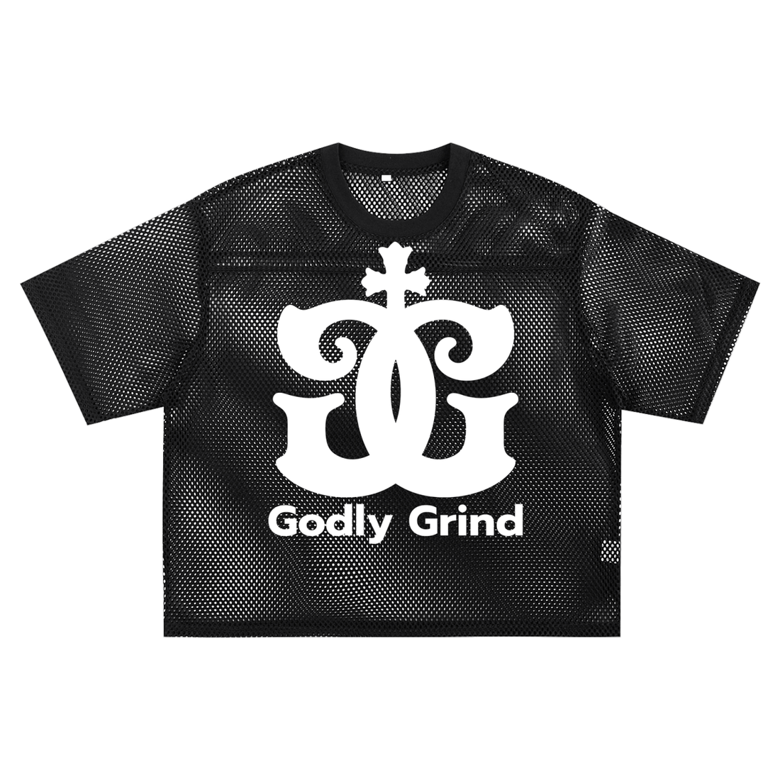 See-through Boxy Net T-shirt - Godlygrind