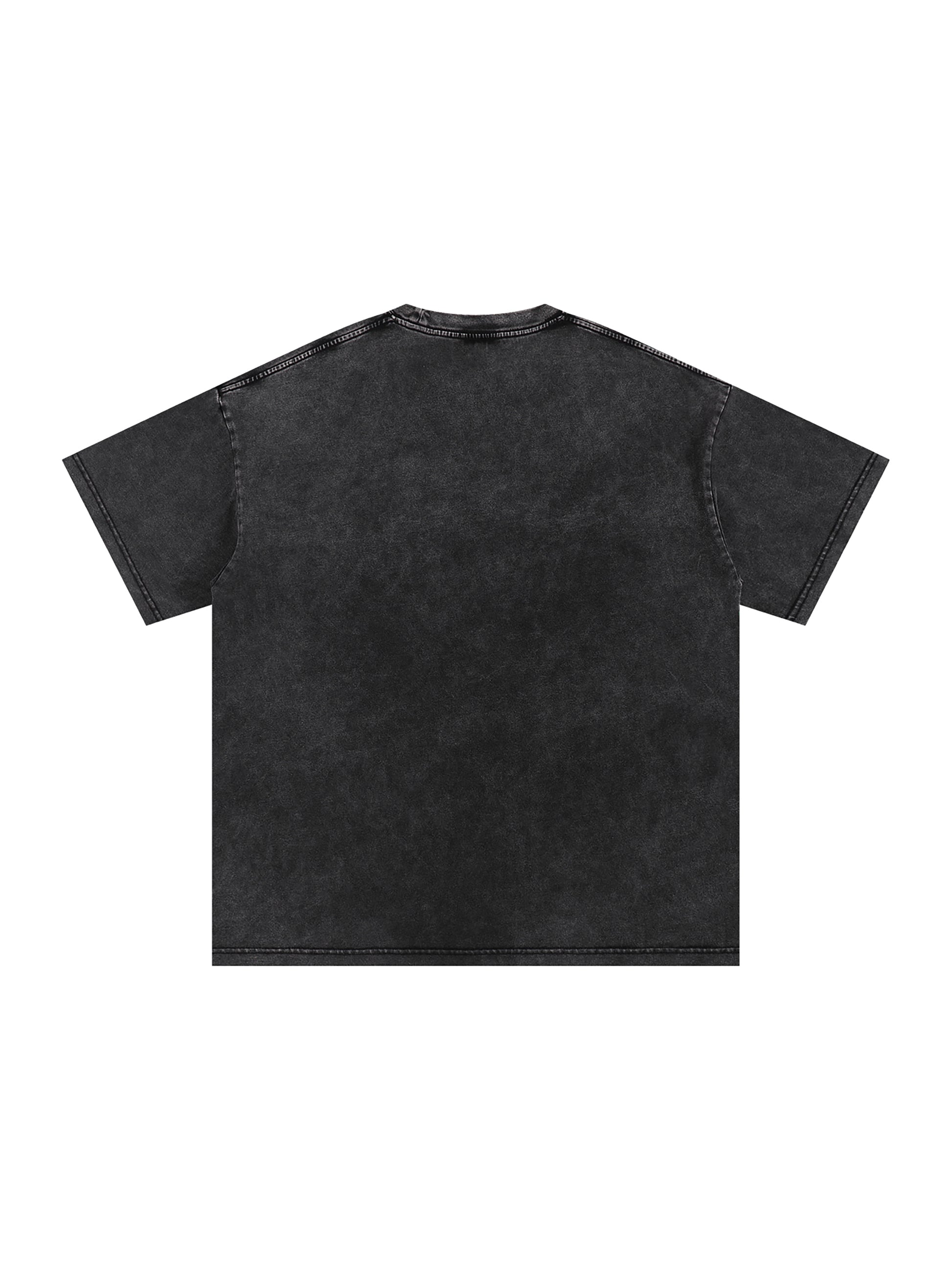 Faith Over Fear Pixel Design Acid Wash Tshirt - Godlygrind