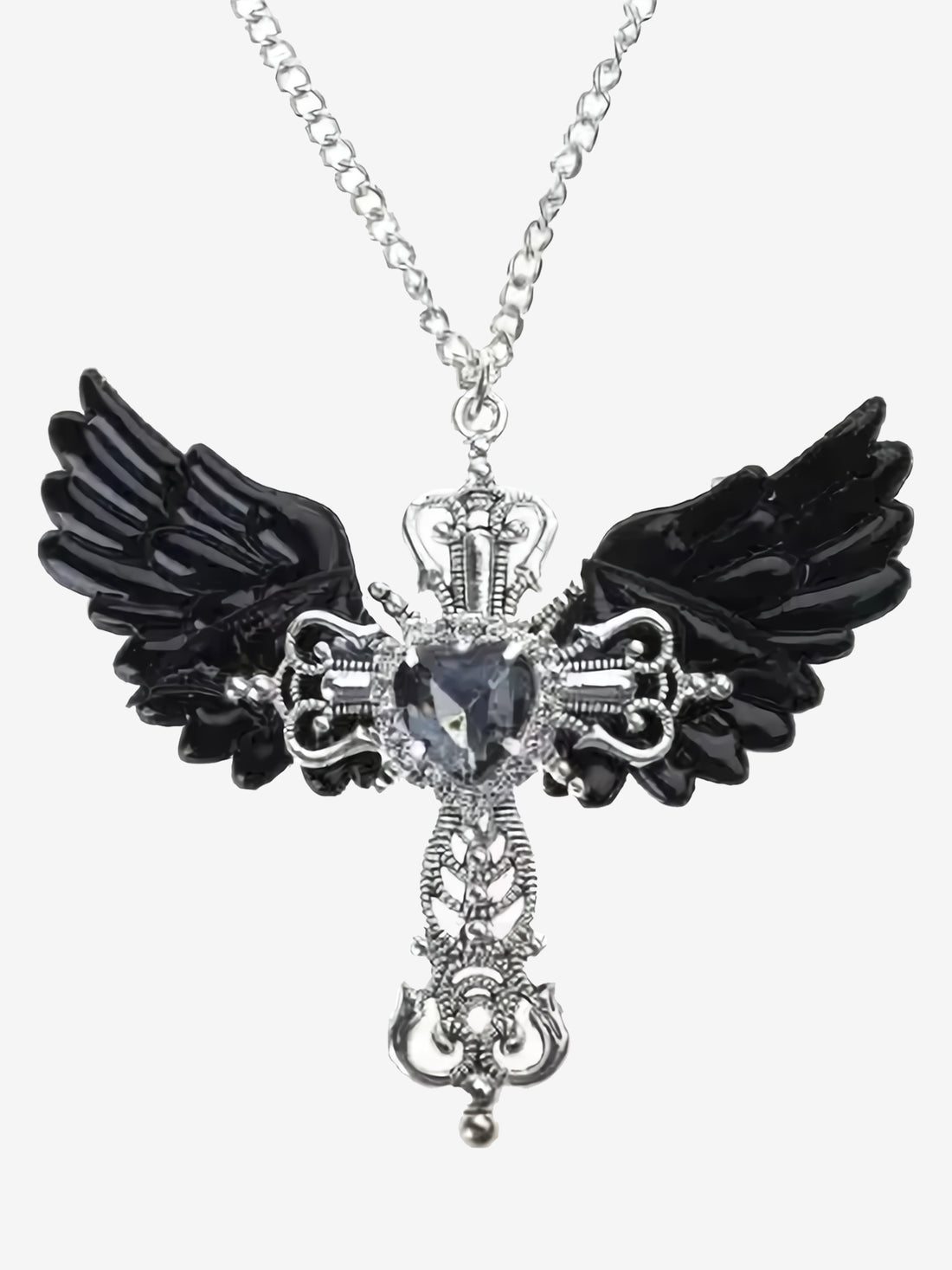 Angel Heart Cross Necklace