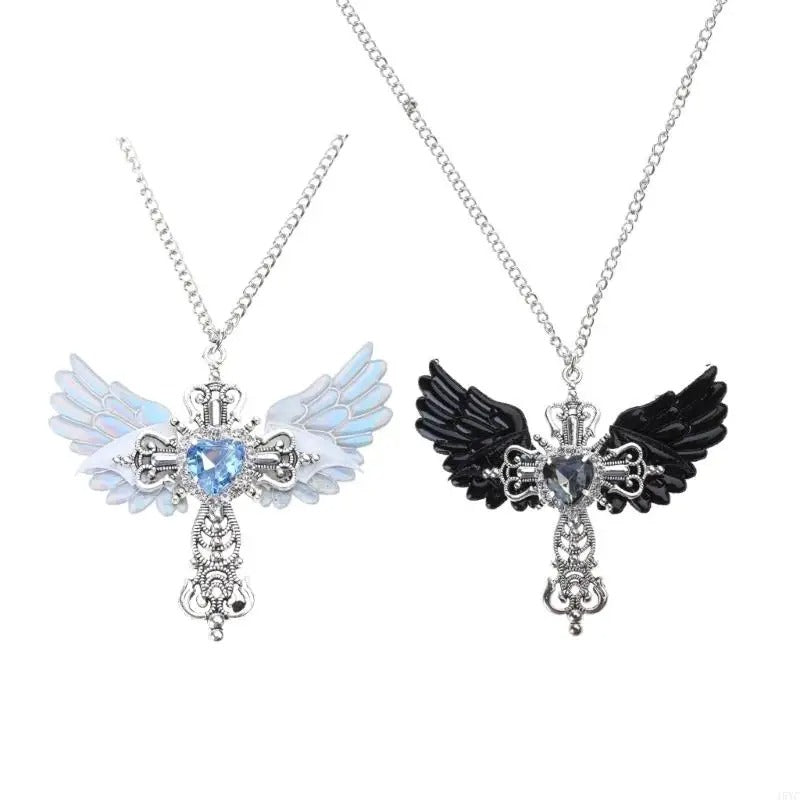 Angel Heart Cross Necklace