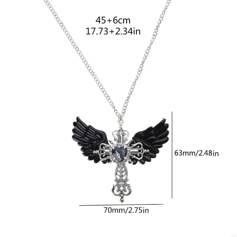 Angel Heart Cross Necklace