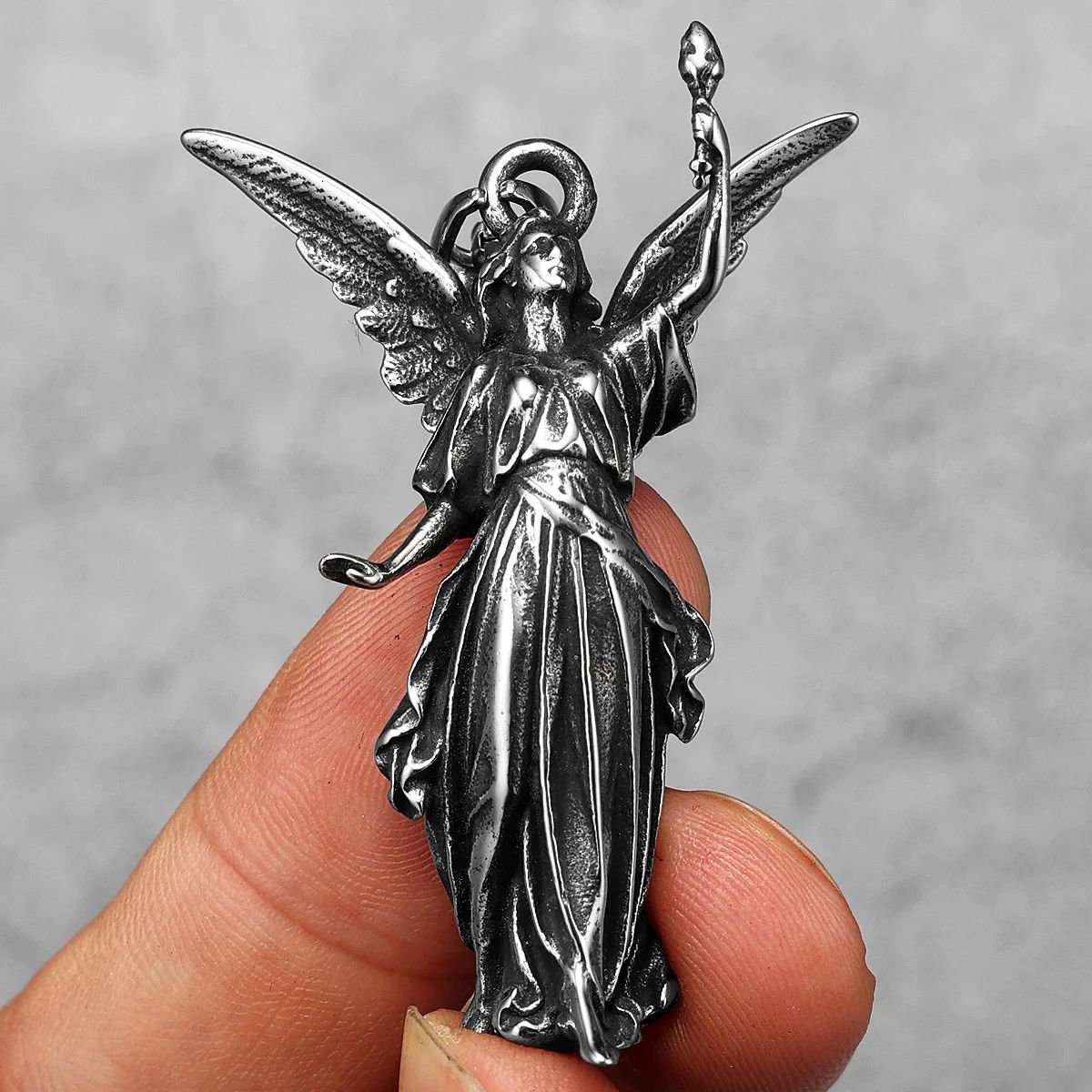 Angel Statue Of Liberty Stainless Steel Necklaces