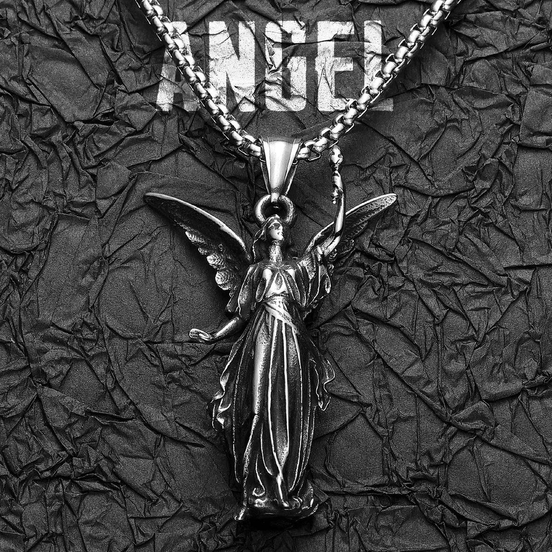 Angel Statue Of Liberty Stainless Steel Necklaces
