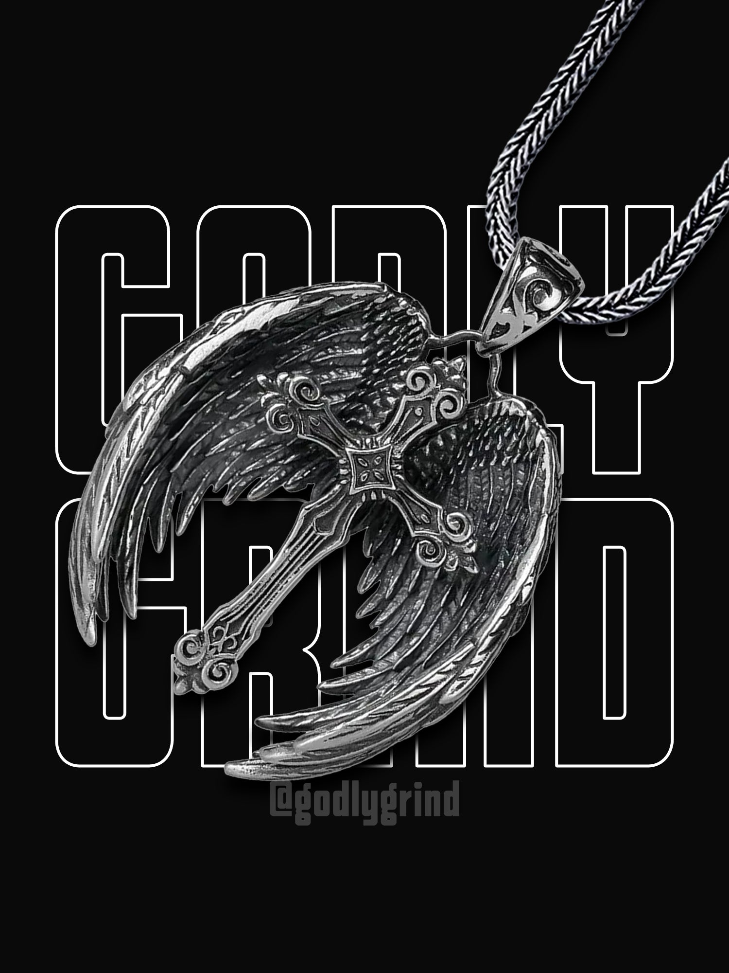 Angelic Cross Necklace – Symbol of Faith, Protection & Freedom