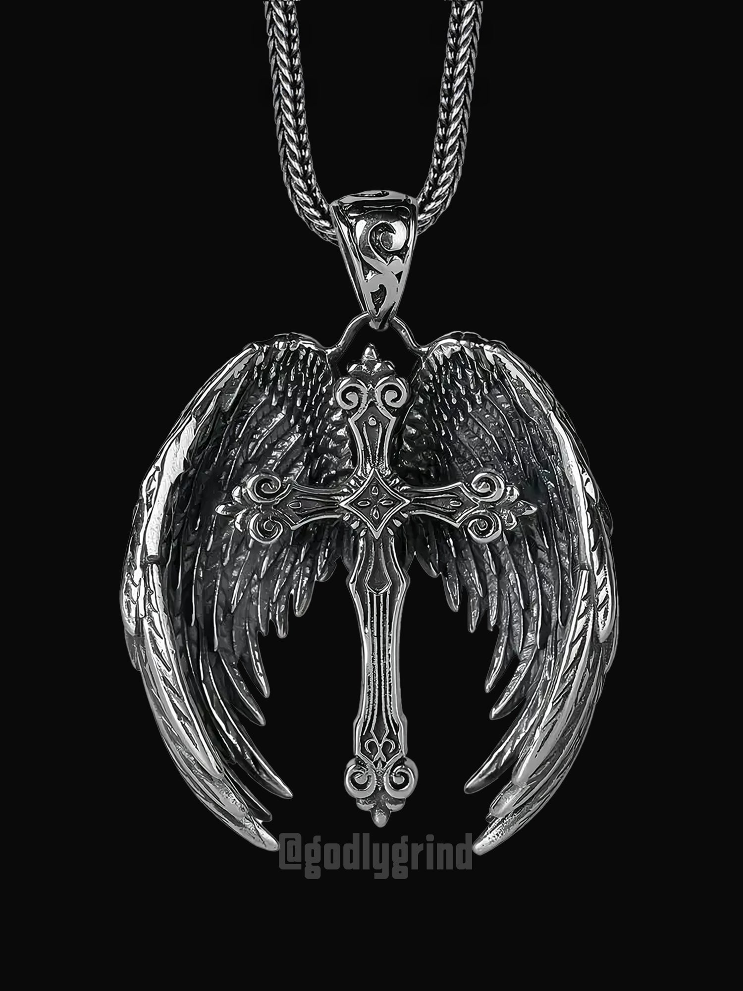 Angelic Cross Necklace – Symbol of Faith, Protection & Freedom