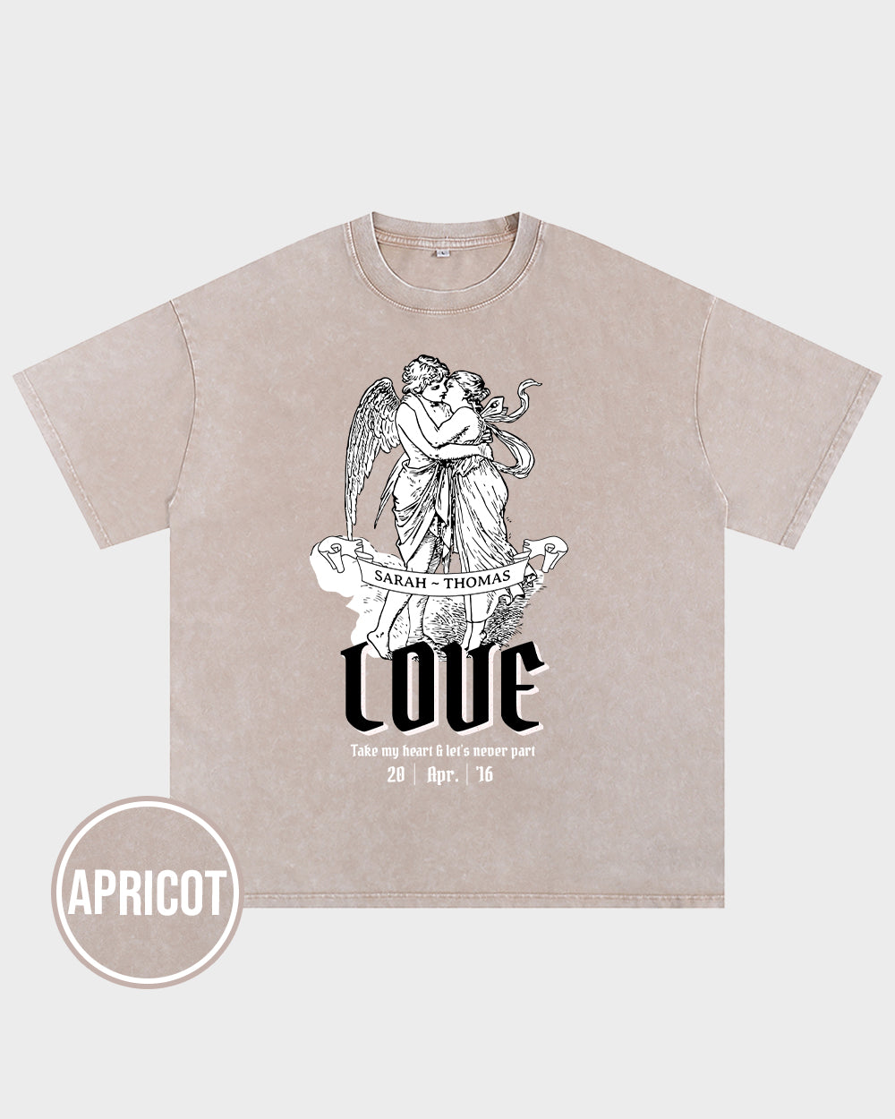 Cupid and Psyche The Lovers Wash Tshirt - Godlygrind