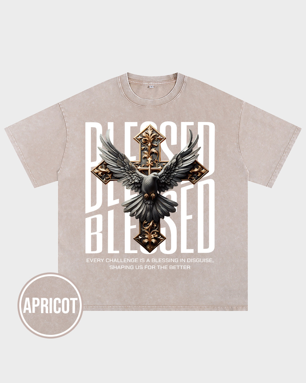 Every challenge is a blessing in disguise Acid Wash Tshirt - Godlygrind