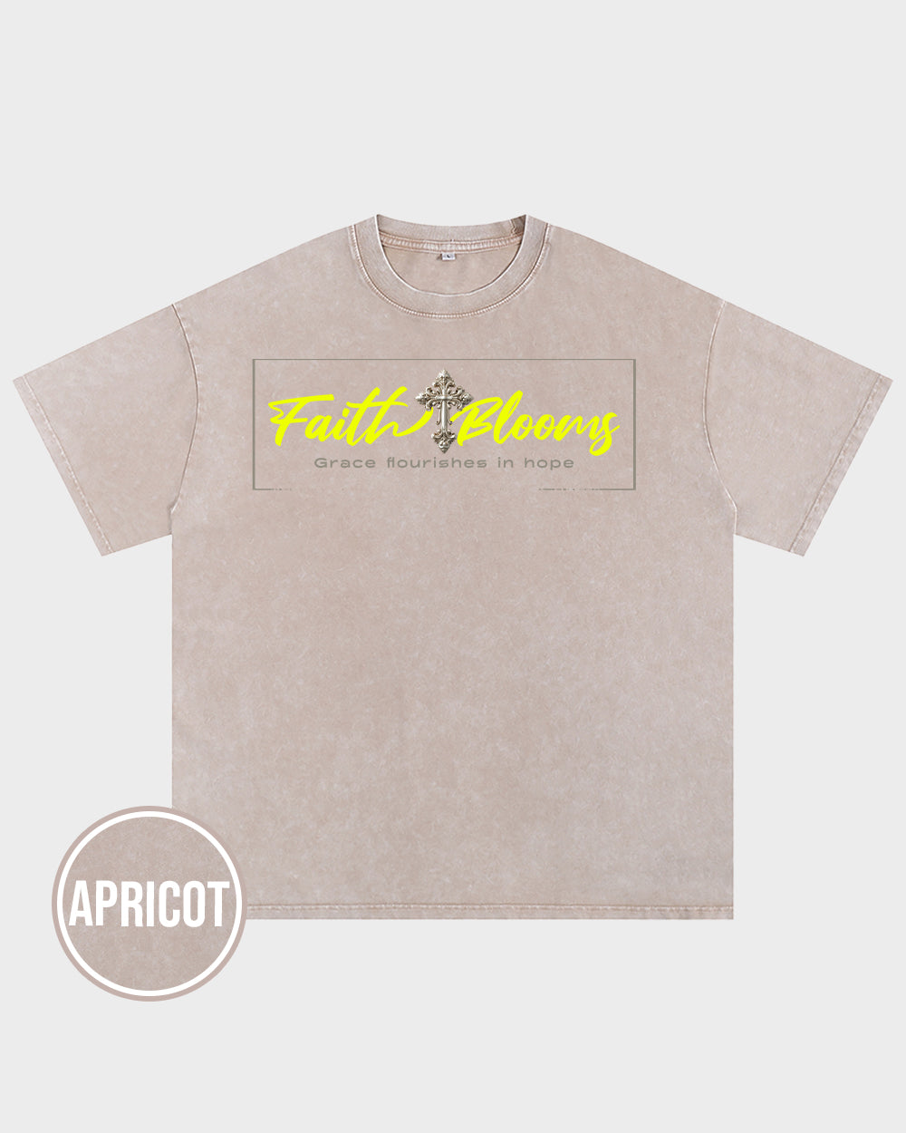 Faith Blooms Acid Wash Tshirt - Godlygrind