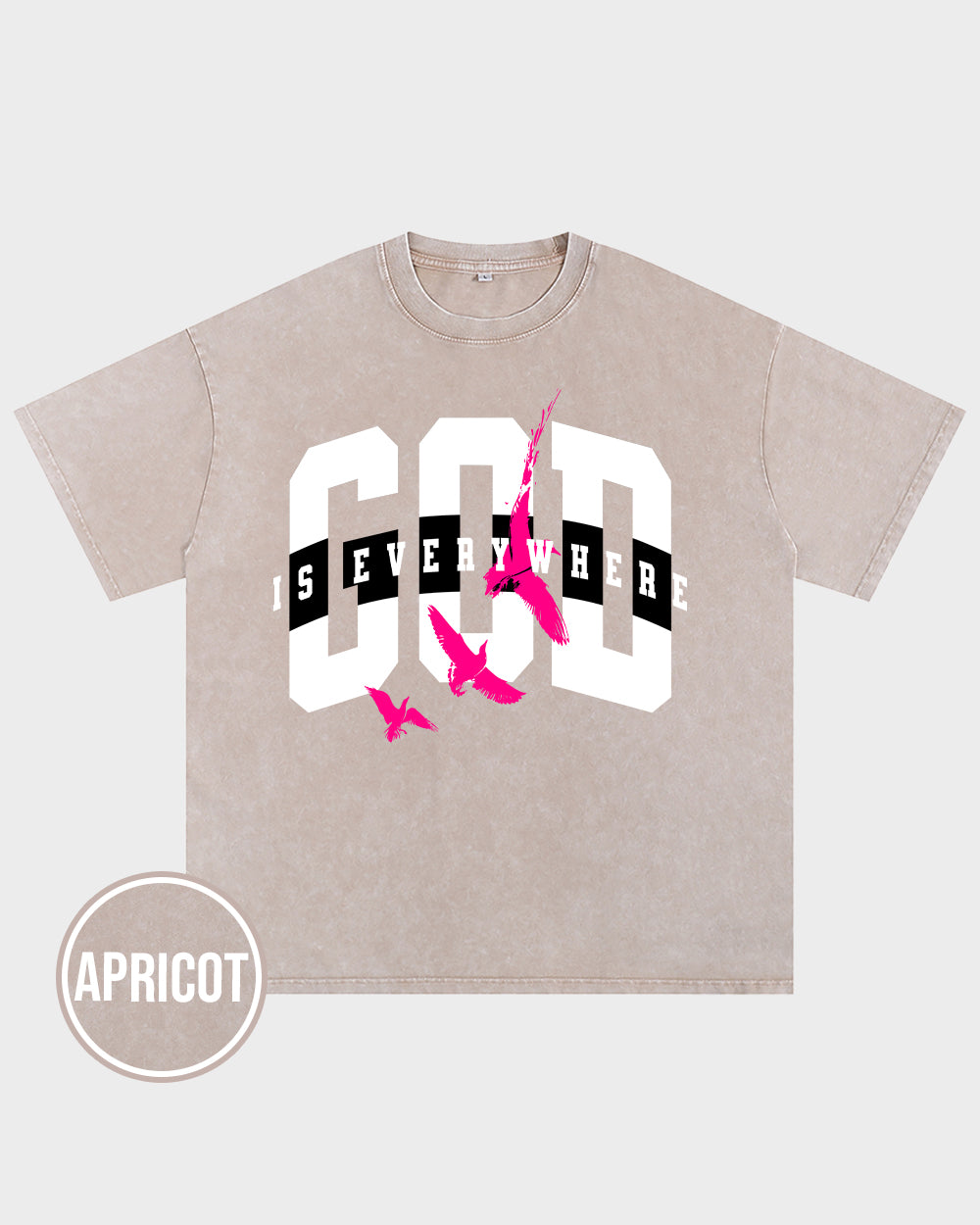 God Is Everywhere Acid Wash Tshirt - Godlygrind