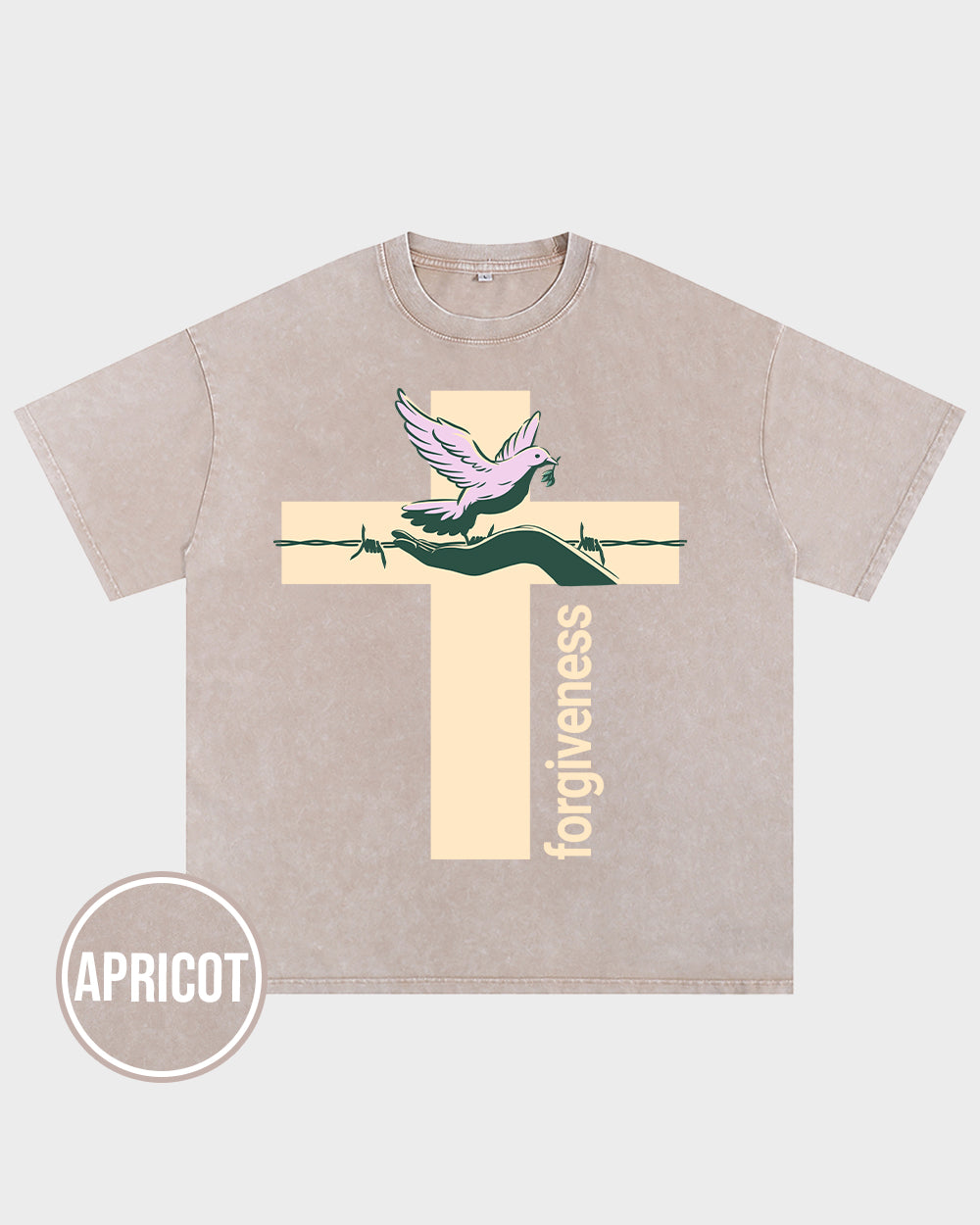 Forgiveness Spiritual Acid Wash Tshirt - Godlygrind