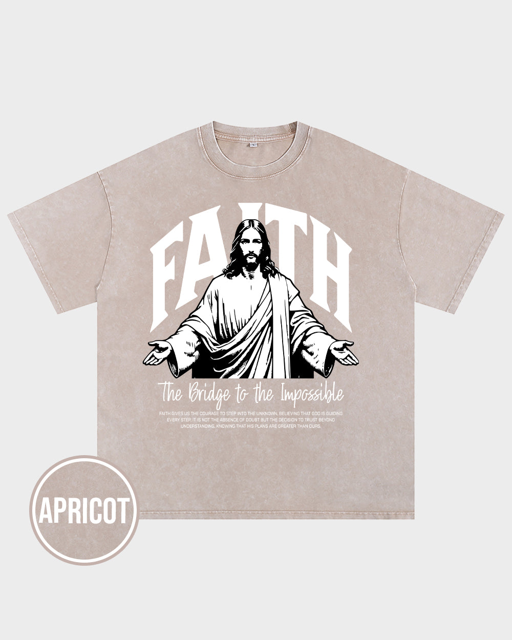 FAITH The Bridge to the Impossible Acid Wash Tshirt - Godlygrind
