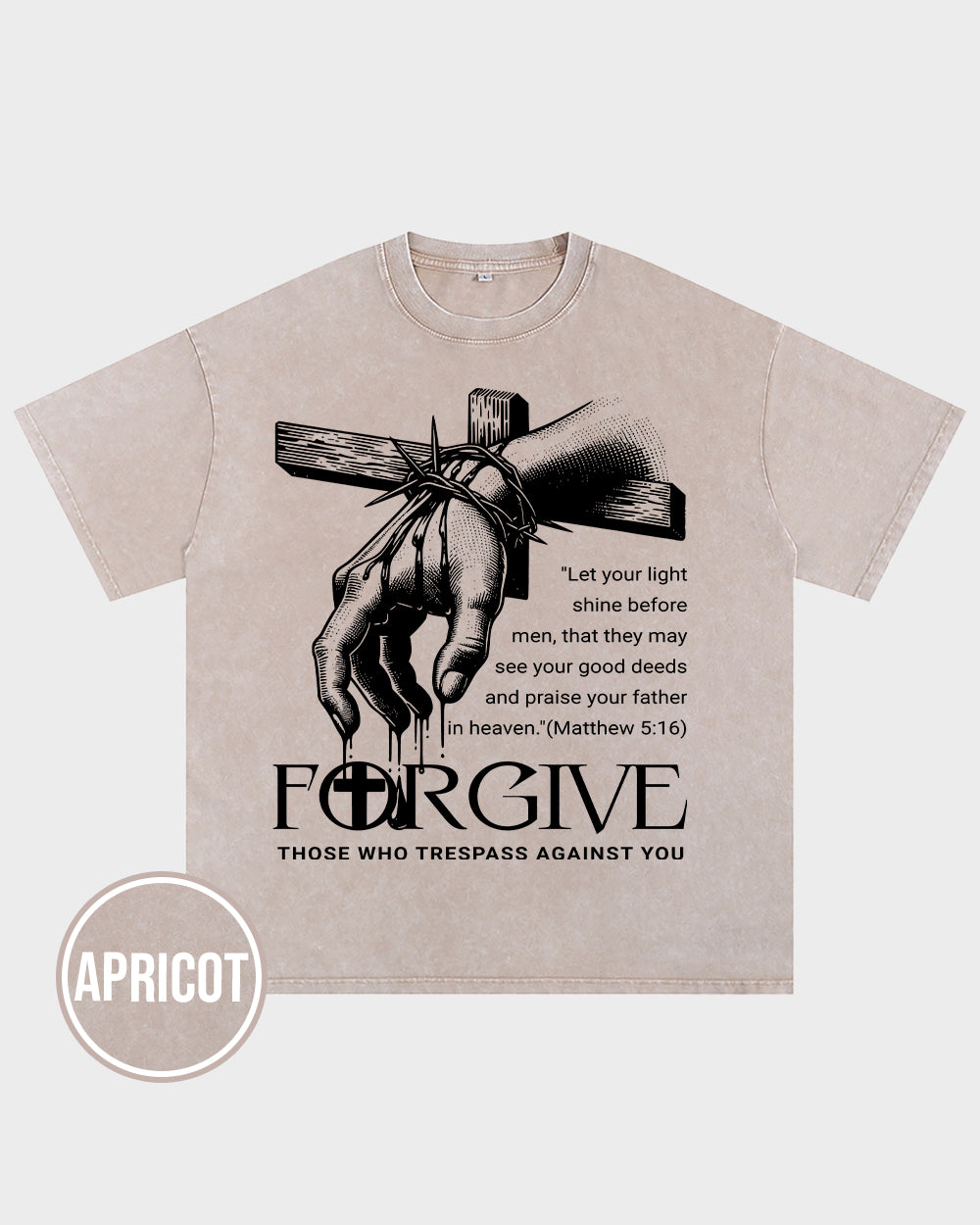 Forgive Those Who Trespass Against You Acid Wash Tshirt - Godlygrind