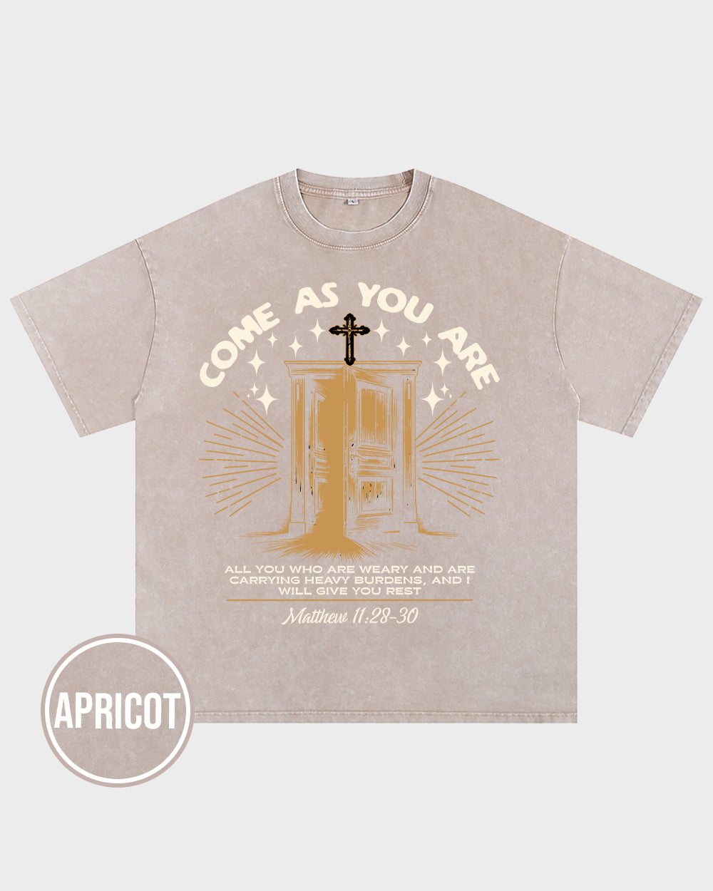 Come As You Are,The Promise of Rest Acid Wash Tshirt - Godlygrind