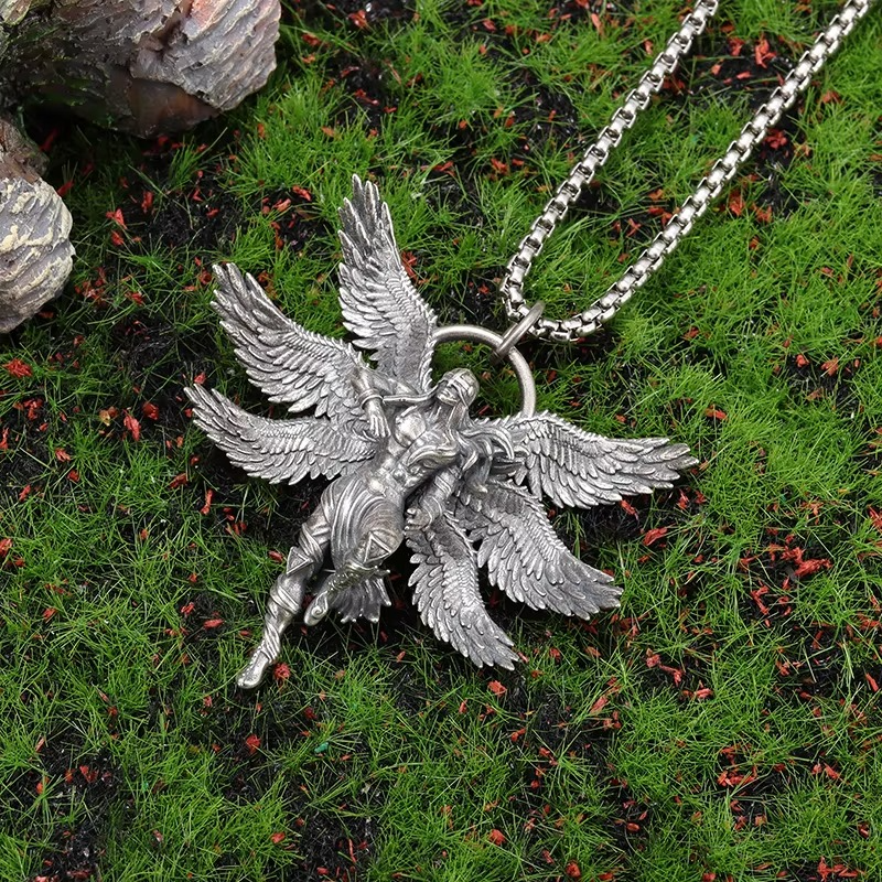 Archangel Sword Guardian Necklace – Divine Warrior Pendant