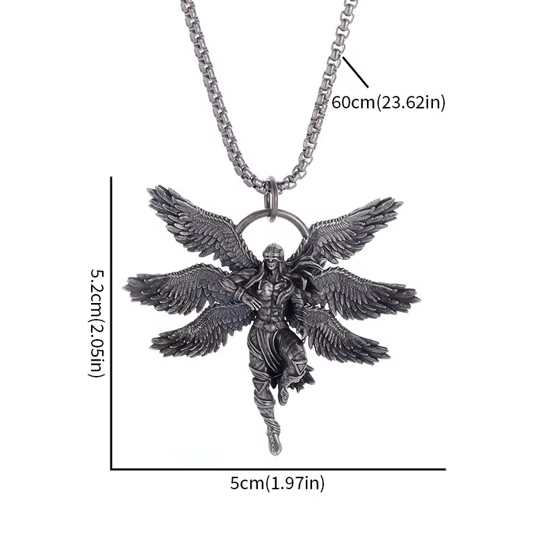 Archangel Sword Guardian Necklace – Divine Warrior Pendant