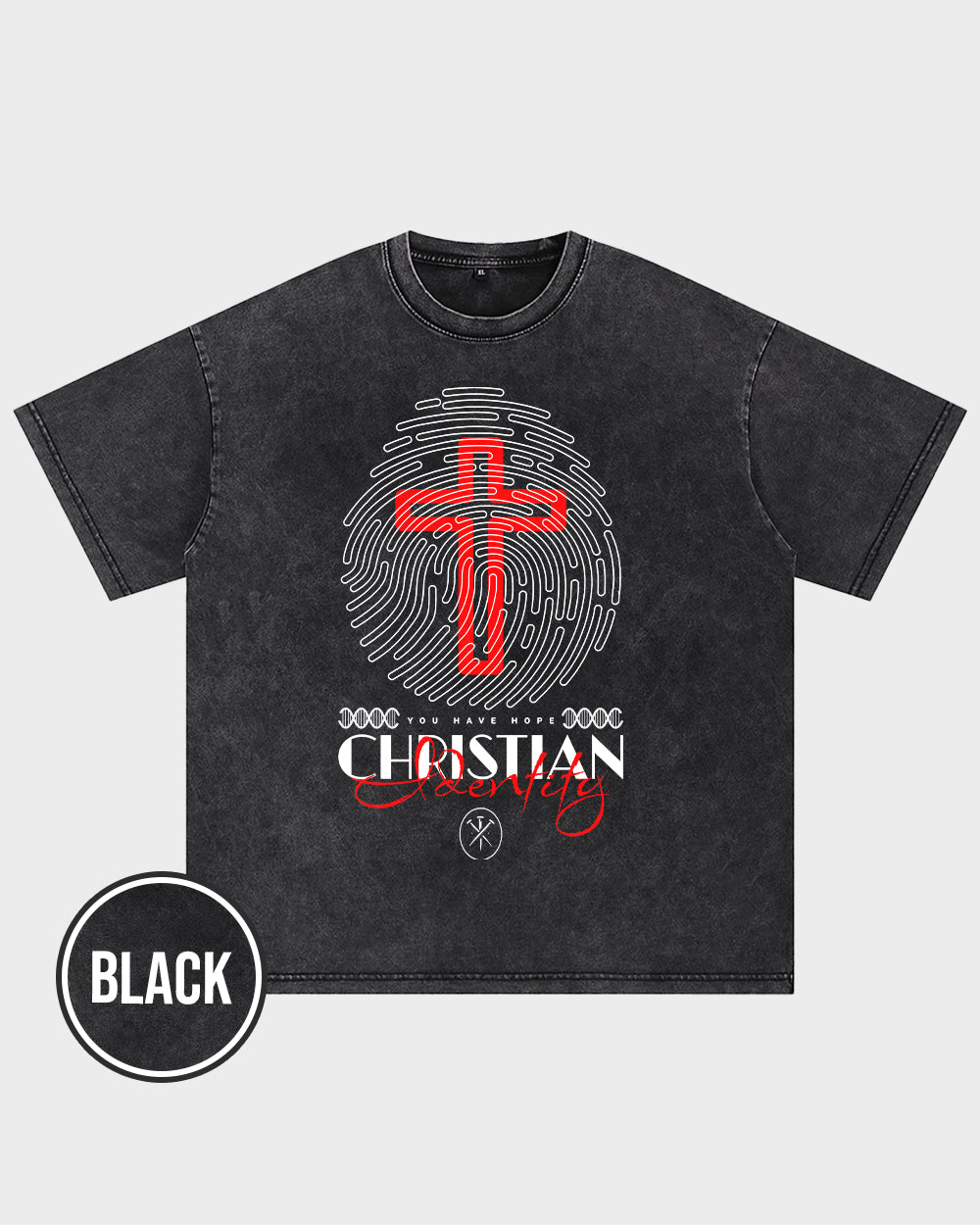 Chistian Identity Acid Wash Tshirt - Godlygrind
