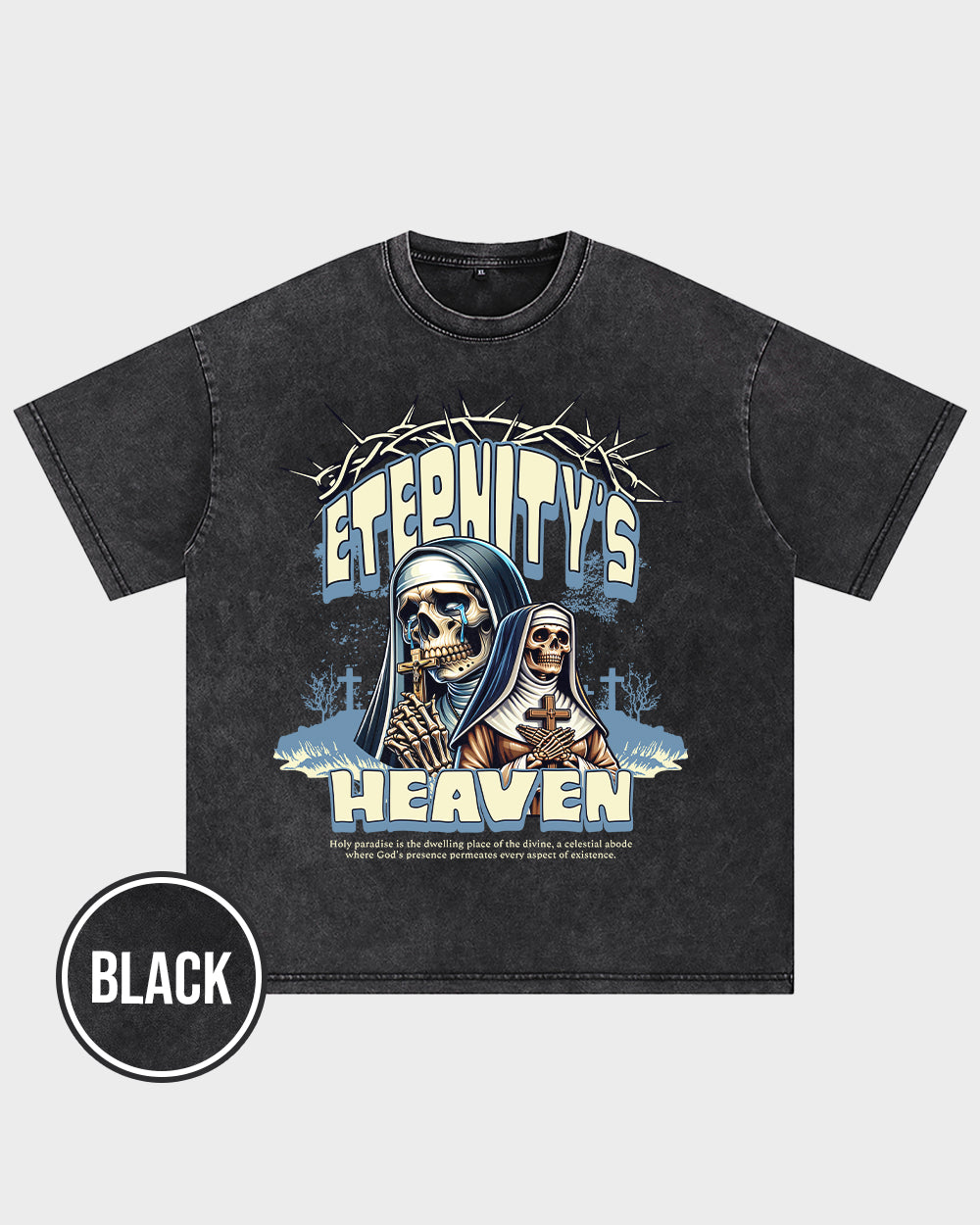 Eternity's Heaven Acid Wash Tshirt - Godlygrind