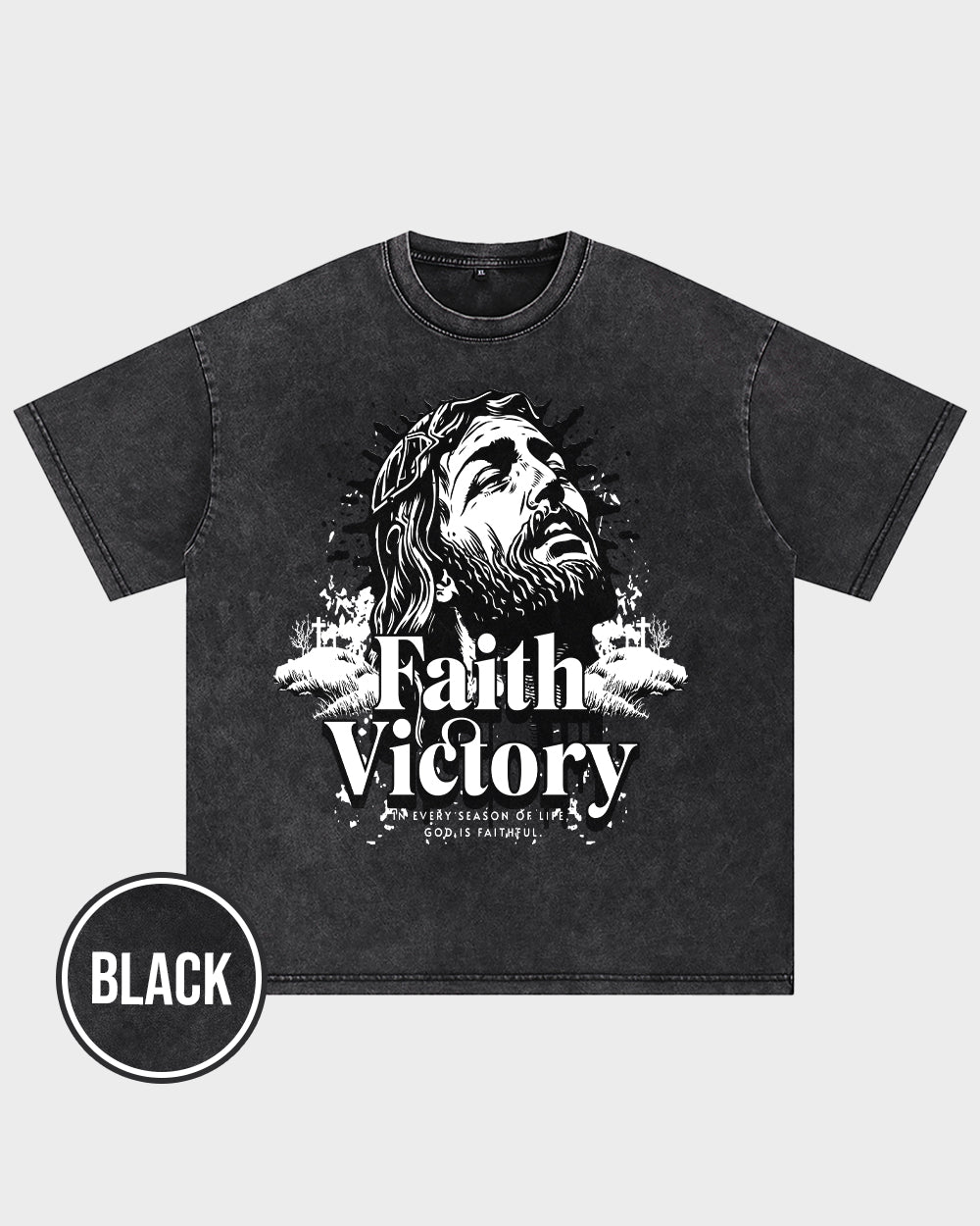 God is faithful through every season of life Acid Wash Tshirt - Godlygrind
