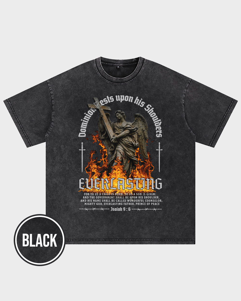 Everlasting Acid Wash Tshirt - Godlygrind