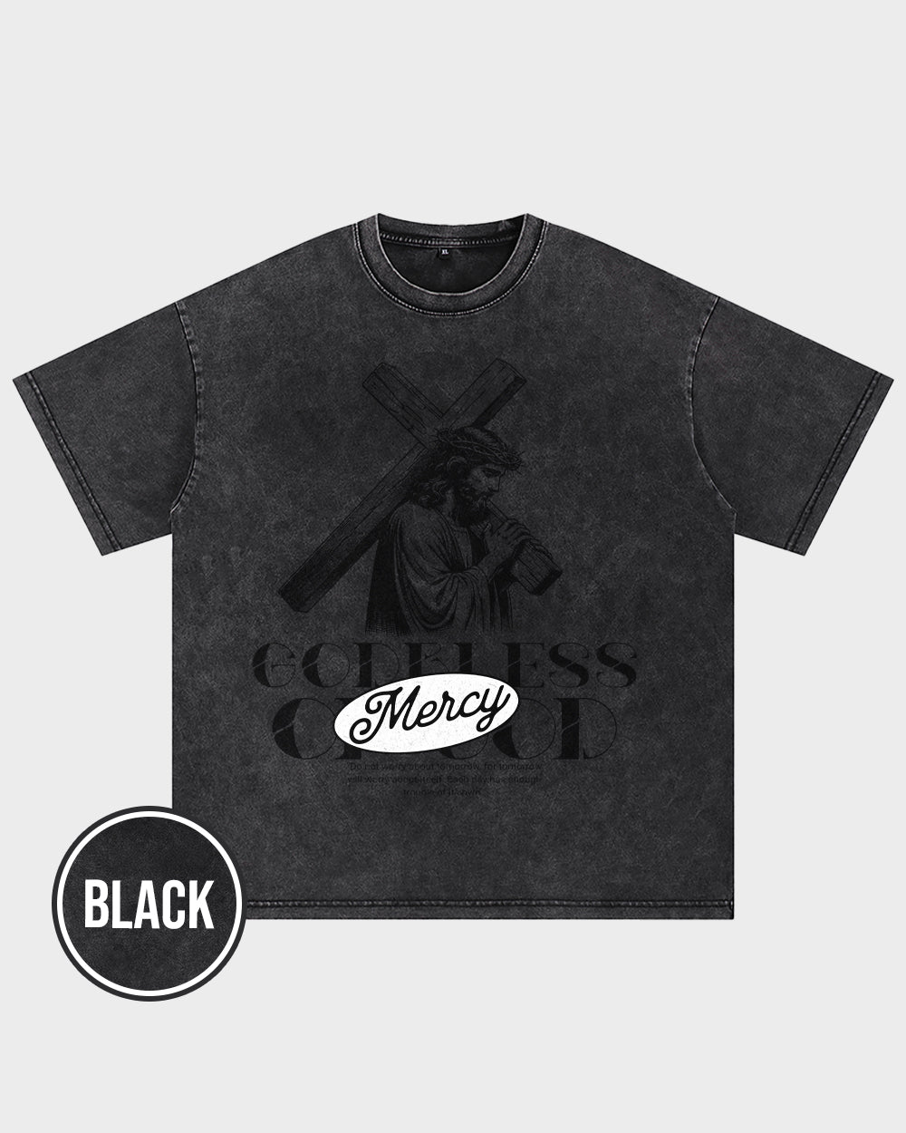 Godbless Mercy Of God Acid Wash Tshirt - Godlygrind