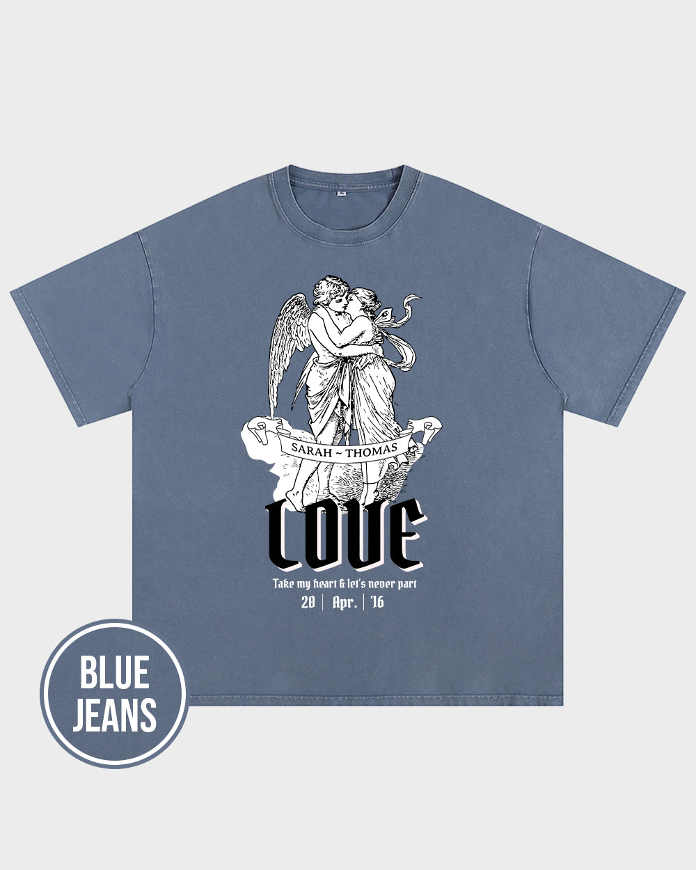 Cupid and Psyche The Lovers Wash Tshirt - Godlygrind