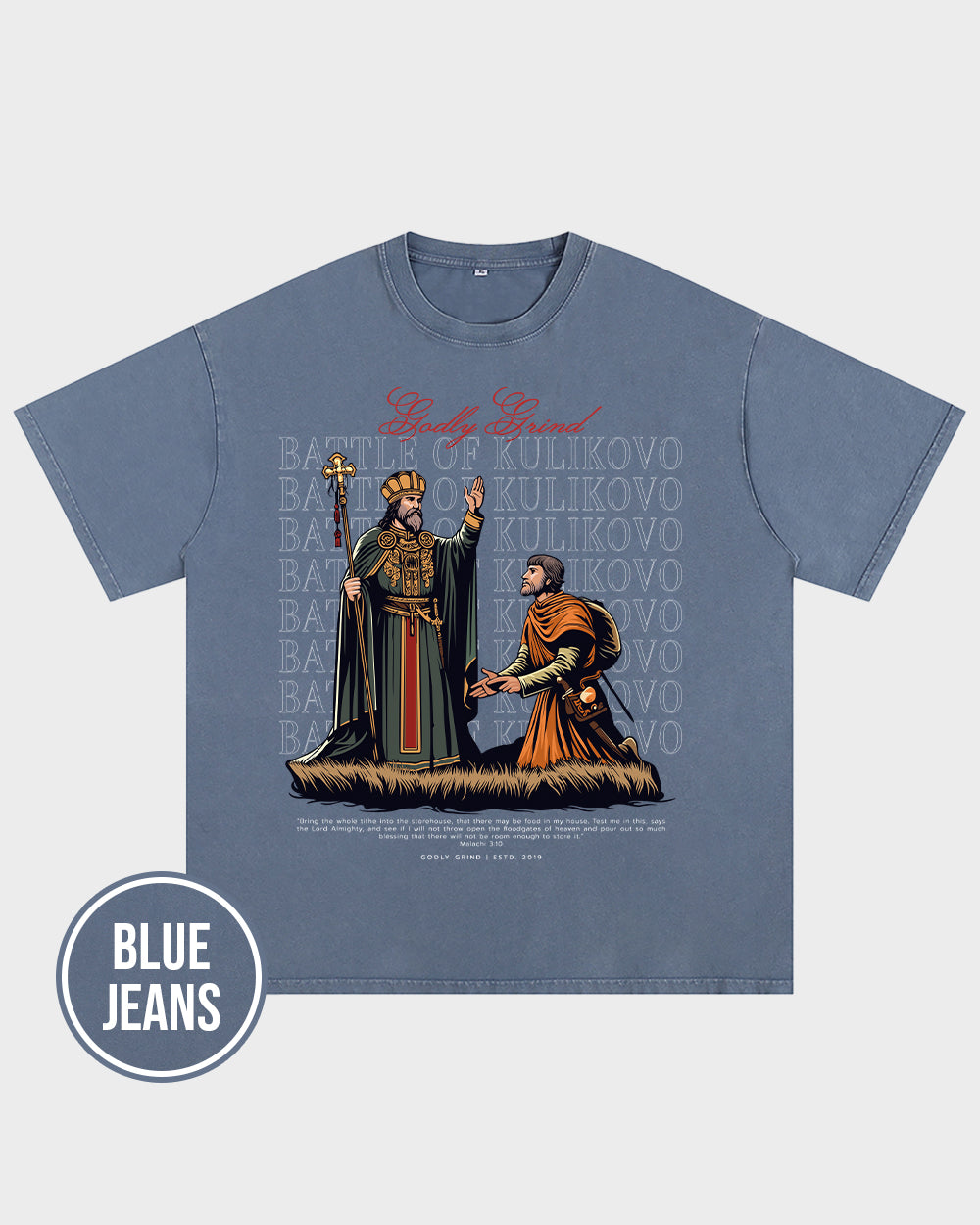 Battle Of Kulikovo Acid Wash T shirt - Godlygrind