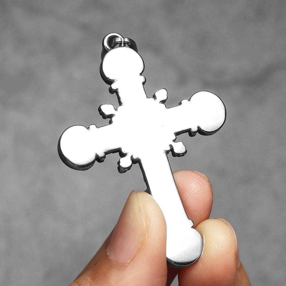 Carving Jesus Cross Stainless Steel Necklaces