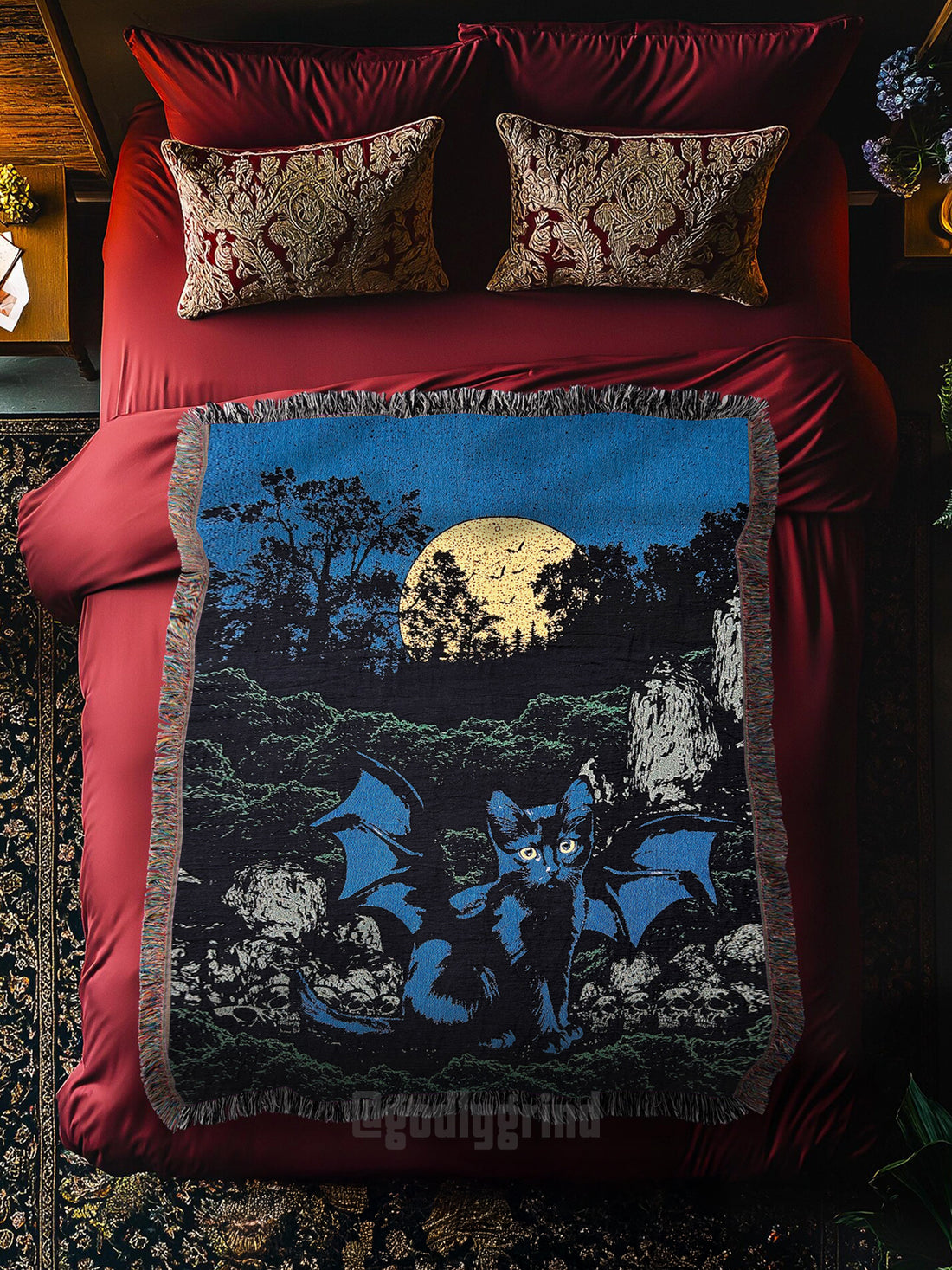 Cat Woven Blanket