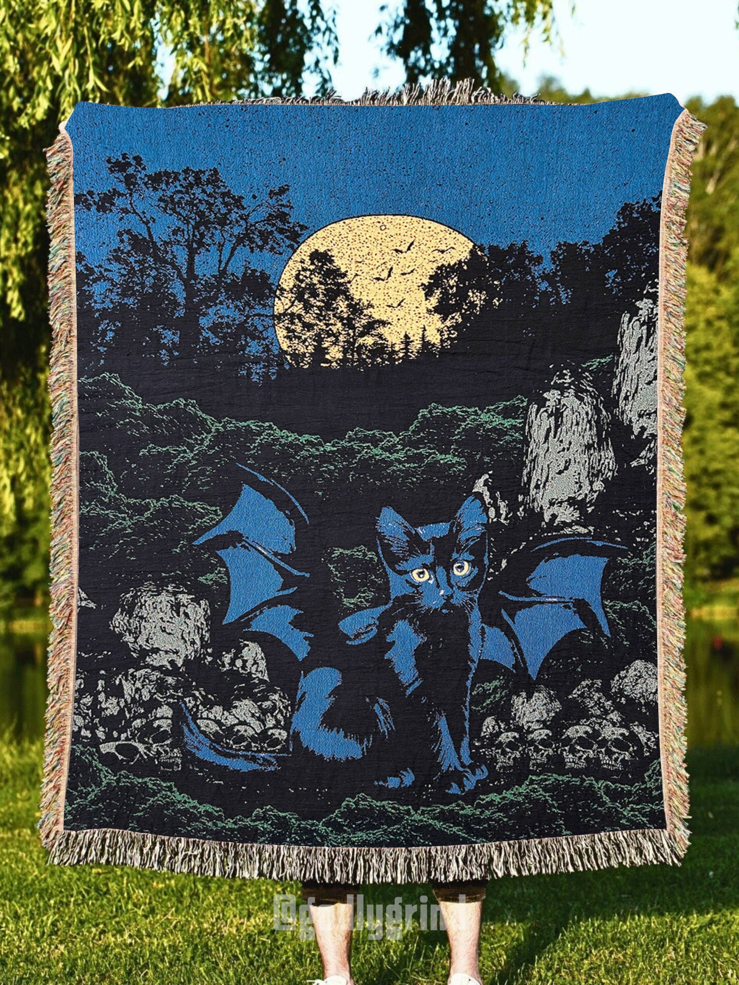 Cat Woven Blanket