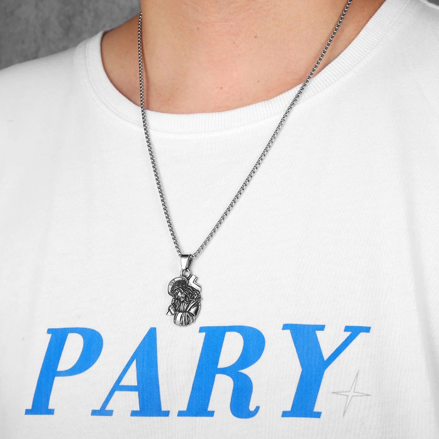 Christian Jesus Cross Powerful Amulet Stainless steel