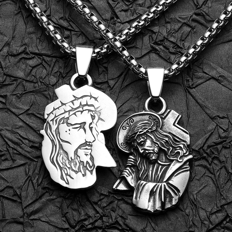 Christian Jesus Cross Powerful Amulet Stainless steel